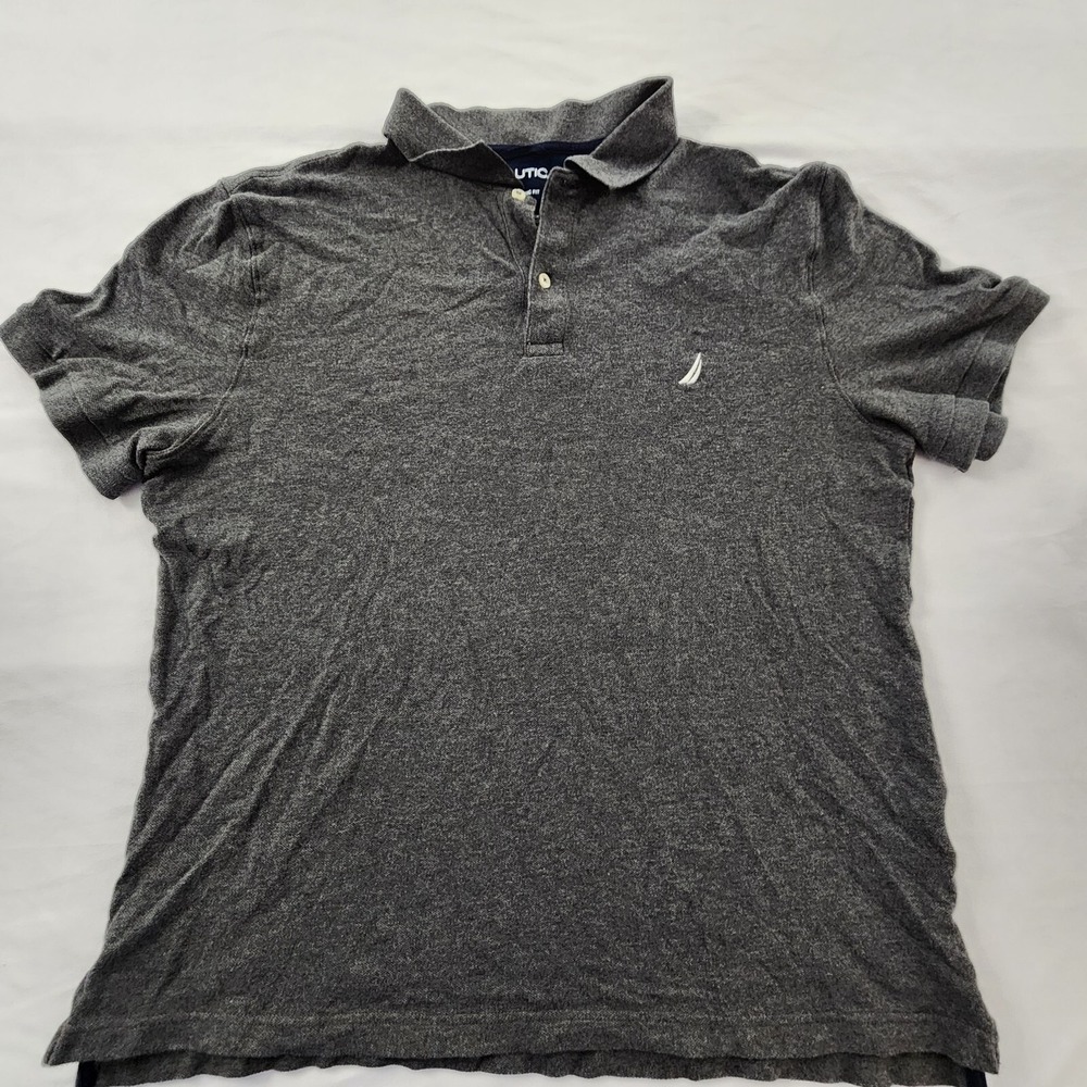 Nautica Gray Classic Fit Short Sleeve‎ Cotton T-Shirt Men's 2XL